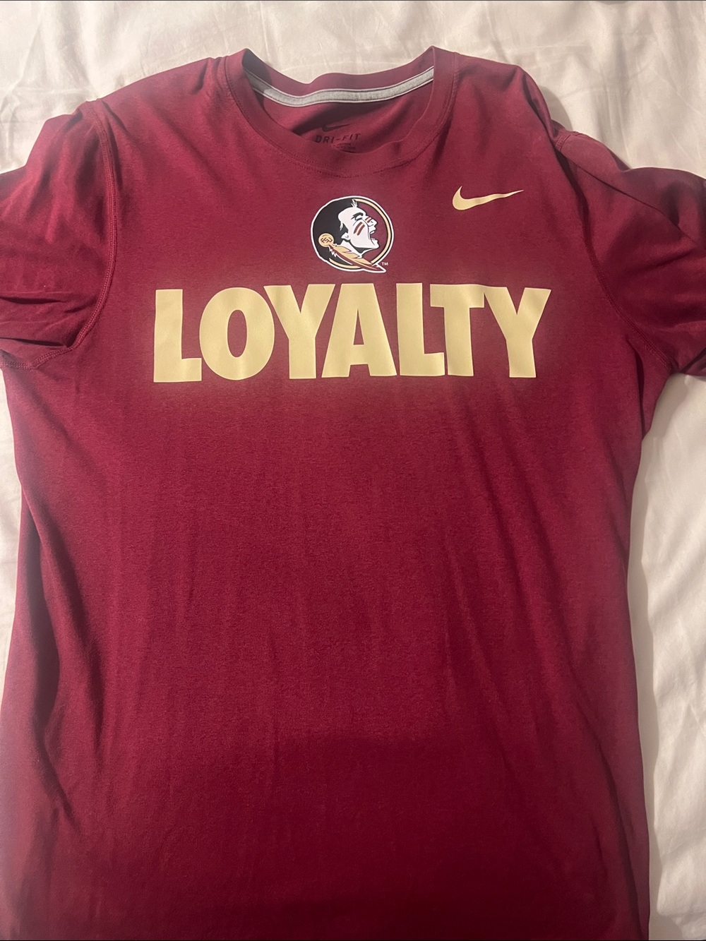 Nike FSU shirt. Dry fit.